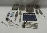 Collection Of SP Flatware, Collectors Spoons, Trays, And More