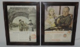 2 1940's Framed Magazine Ads