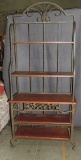 Metal & Wood Shelved Bakers Rack
