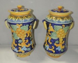 Hand Painted Italian Ceramic Jars