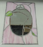 Pink & Green Stain Glass Mirror