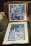 (2) Color Prints in Gold Frames