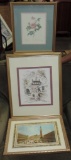 3 Color Prints In Frames