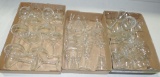 3 Trays Of Crystal Stemware