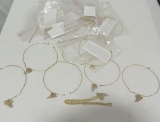Box Lot Shark M Co. Collar Necklaces Or Chain With Shark Tooth Pendent