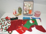 Tray Lot Christmas Collectibles