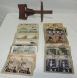 (61) Antique Stereo View Cards With Viewer