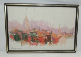 Impressionist San Francisco Artist Norman Chin Oil On Canvas