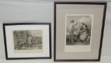 2 Framed 19th C. Steel Engravings