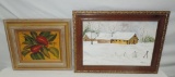 2 Oil On Canvas Paintings In Frames