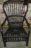 Black Rattan Armchair