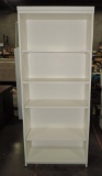 White Painted 5 Shelf Bookcase