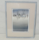 Signed D. Gillet Original Framed Watercolor