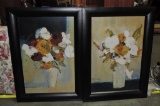 Pair Of Black Framed Dolce Floral Prints