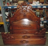 Fantastic Carved Rosewood Early Victorian Bed