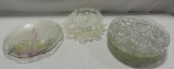 Large Tray Lot Crystal Serving Trays & Serving Bowls