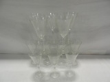 12 Etched Glass Wine Stemware