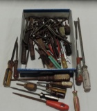Tray Lot Screw Drivers, Allen Wrenches & Chisels