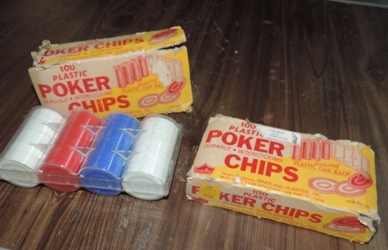 (2) Boxes of Vintage Poker Chips