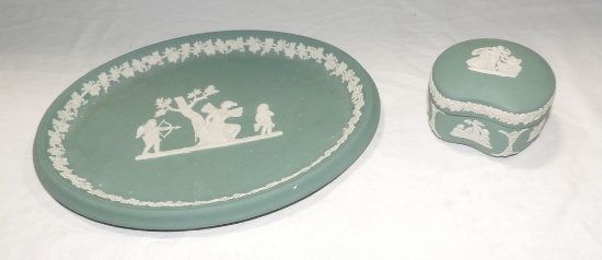 2 Pc. Wedgewood Of England Jasperware Lot