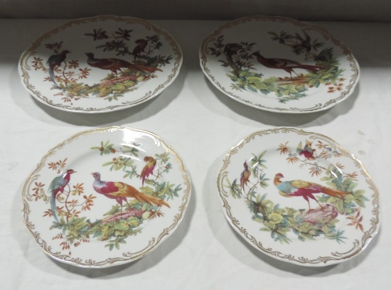 2 Smithsonian Institute Dinner And Salad Exotic Birds Pattern Plates