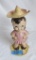 Vintage Plastic Wind Up Hispanic Girl Toy