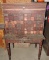 Antique Table with Card Catalog