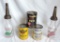 Lot of Advertising Oil Jars and Oil Cans