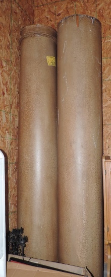 (2) Large 10 Ft Circular Tapered Antique Porch Columns