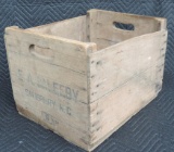 E.A. Sale by Salisbury, NC Wooden Crate