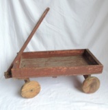 Antique Small Wagon with Original Red Paint