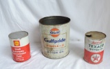 Lot of 3 Original Oil Cans