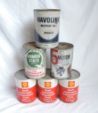 Lot of (6) Vintage Oil Cans