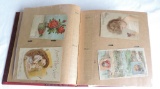 Victorian Album Full of Trade Cards, Tin Types, Postcards, and More