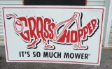 Grasshopper Lawn Mower Embossed Sign