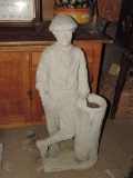 Concrete Statue of Male Golfer