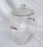 Antique Lance Cracker Jar with Lid