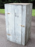 Antique Blue/Grey Wood Country Cupboard