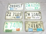 (6) Vintage Motorcycle Tags