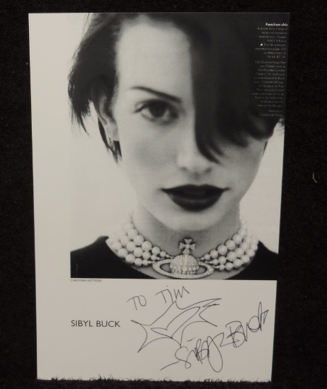 Autographed 5.25x8.25 Photo of Sibyl Buck