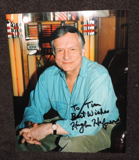 Autographed 8x10 Photo of Hugh Hefner