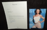 Autographed Bridget Hall Letter and Model Card