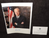 Autographed  8 X 10 Gerald Ford Autographed Photo and Letter