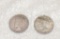 (2) 1922 Peace Silver Dollars