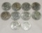 Lot of 10 Eisenhower Dollars