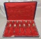 (12) Italian  Demi-Italian Spoons in Blue Box