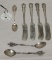 (7) Silver Plate Knives and Rolex Spoon