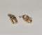 (2) 14kt Gold Baby Shoes