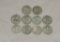 (10) Silver Walking Liberty Half Dollars