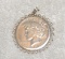 1922 Peace Silver Dollar in Sterling Bezel